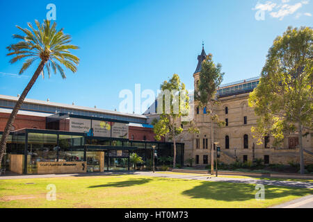 Adelaide, Australien - 11. November 2016: South Australian Museum befindet sich auf der Nordterrasse in Adelaide CBD an einem Tag Stockfoto