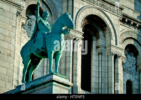 Reiterstatue von König Saint Louis Stockfoto