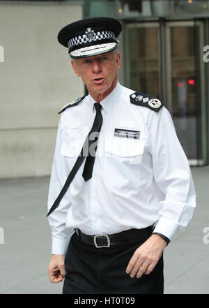 Metropolitan Police Commissioner Sir Bernard Hogan-Howe gesehen bei der BBC für die Andrew Marr Show am 5. Februar 2017 in London Stockfoto