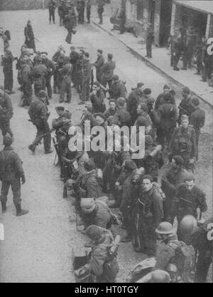 'Commando Raiders, die die Kanal-Abwehr in Boulogne durchbohrt', 1942. Künstler: unbekannt. Stockfoto