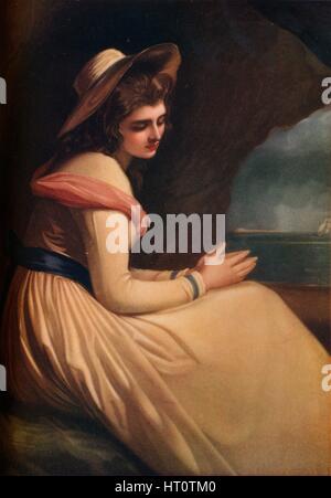 "Lady Hamilton als Ariadne", c18th Jahrhundert. Künstler: Henry T Greenhead. Stockfoto