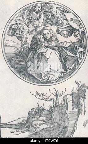 "Die Jungfrau von zwei Engeln gekrönt", c1515 (1906).  Künstler: Albrecht Dürer. Stockfoto