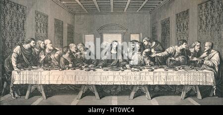 Die Wandmalerei von "das letzte Abendmahl", in Mailand, 1883. Künstler: unbekannt. Stockfoto