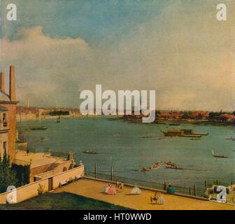 "Die Themse von Richmond House", 1746. Künstler: Canaletto. Stockfoto