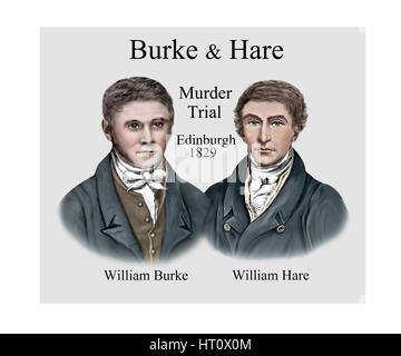 Burke und Hare, William Burke, William Hare Stockfoto