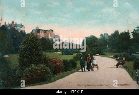 Eingang zum Chine Gärten, Boscombe, Dorset, c1905. Künstler: unbekannt. Stockfoto