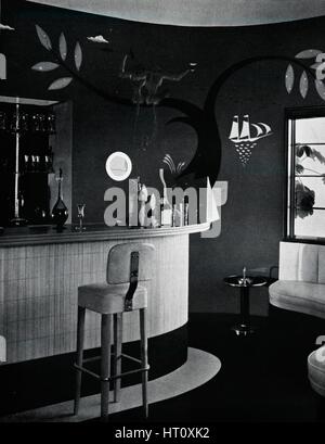 "Die Bar in Mr. und Mrs Joe Penner Haus, Beverly Hills, Kalifornien", c1939. Künstler: Stuart O'Brien. Stockfoto