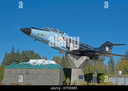 McDonnell F-101 Voodoo Skyhawk eins, Torwächter in Comox Air Station Vancouver Island, BC. Kanada. Stockfoto