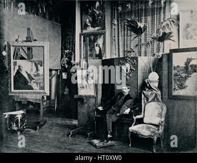 "Dagnan in seinem Atelier", c1897. Künstler: unbekannt. Stockfoto