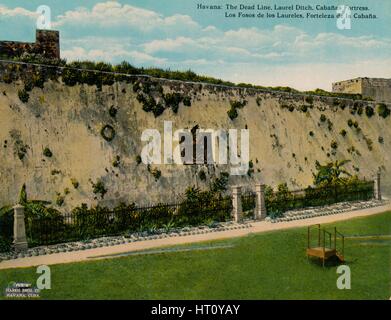 Foso de Los Laureles und Festung La Cabana, Havanna, Kuba, c1920. Künstler: unbekannt. Stockfoto