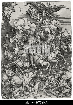 Die vier Reiter der Apokalypse, ca. 1498. Künstler: Dürer, Albrecht (1471-1528) Stockfoto