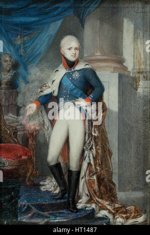 Porträt des Kaisers Alexander ich (1777-1825), frühen 1800er Jahren. Künstler: Gerin, Jean (ca. 1785 nach 1827) Stockfoto