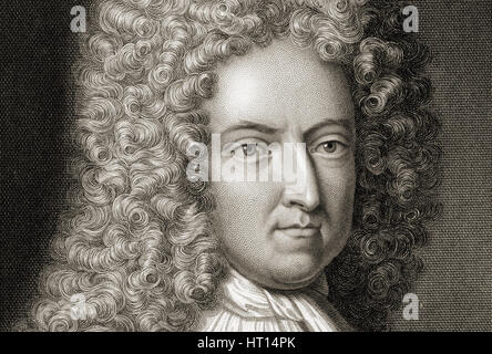 Daniel Defoe (1660-1731) Detail, Anfang 18. Jh. Künstler: Vandergucht, Michael (1660-1725) Stockfoto