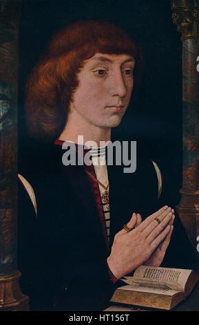 'Ein junger Mann beim Gebet', c1475. Künstler: Cecil Reginald Grundy, Hans Memling. Stockfoto