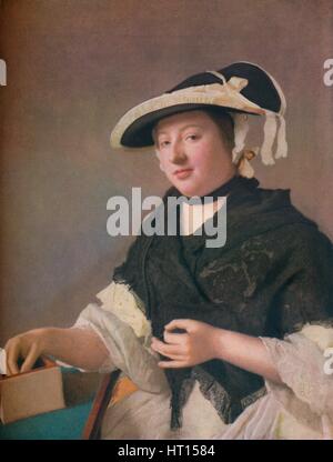 "Lady Fawkener", c1760. Künstler: Jean-Étienne Liotard. Stockfoto