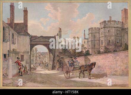 "Queen Elizabeth Gateway, Windsor Castle", c1780. Künstler: Paul Sandby. Stockfoto