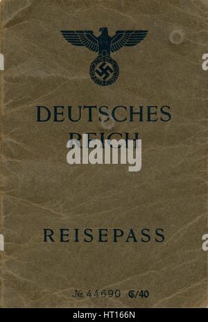 Cover der Nazi-deutschen Pass, c1941. Künstler: unbekannt. Stockfoto