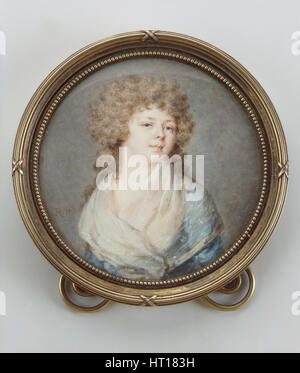 Porträt der Gräfin Tatjana Vasilyevna Yusupova, geb. von Engelhardt (1769-1841), 1799. Artist: Ritt, Augustin Christian (1765-1799) Stockfoto