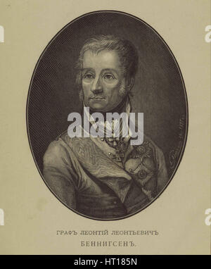 Porträt von Count Levin (Leonty) August Theophil von Bennigsen (1745-1826). Künstler: anonym Stockfoto