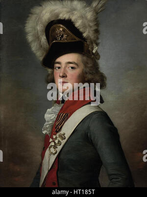 Porträt des Grafen Valerian Alexandrowitsch Subow (1771-1804), 1791-1792. Künstler: Voille, Jean Louis (1744-nach 1803) Stockfoto