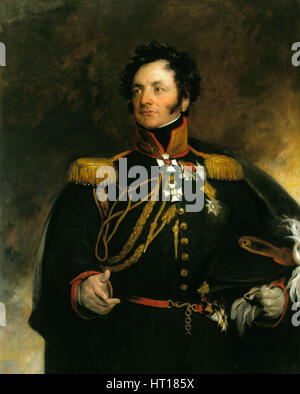 Portrait von General Fjodor Petrowitsch Uvarov (1773-1824), 1818. Künstler: Lawrence, Sir Thomas (1769-1830) Stockfoto