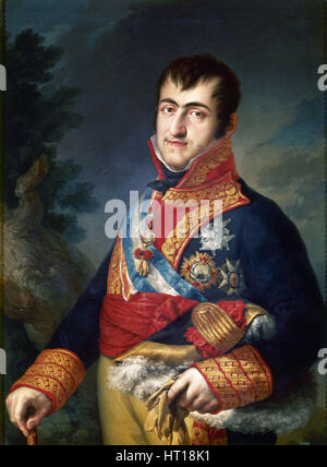 Porträt von König Ferdinand VII. von Spanien, 1814-1815. Künstler: López Portaña, Vicente (1772-1850) Stockfoto