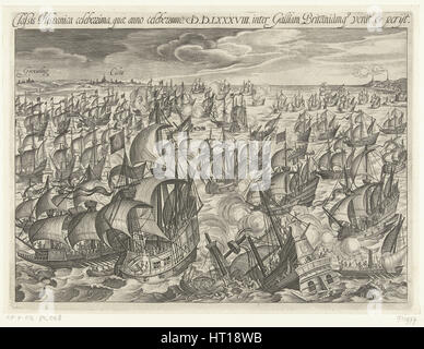 Der Untergang der spanischen Armada im Jahre 1588, 1601. Künstler: anonym Stockfoto