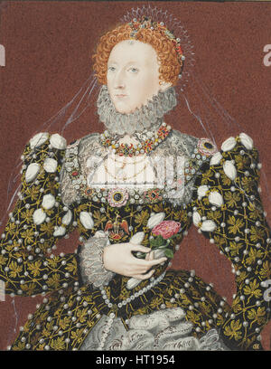 Porträt von Elizabeth i. von England. Künstler: anonym Stockfoto