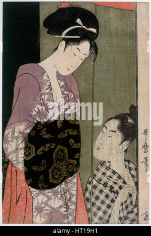 Moskitonetz, ca 1797. Künstler: Utamaro Kitagawa (1753-1806) Stockfoto