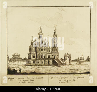 Die Kirche der Entschlafung der Gottesgebärerin an der Straße Pokrovka in Moskau, 1791. Künstler: Camporesi, Francesco (1747-1831) Stockfoto