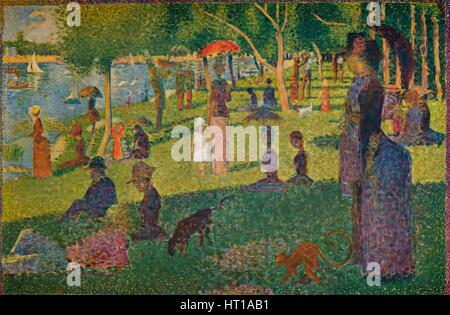 "Studie für einen Sonntag auf La Grande Jatte", 1884. Künstler: Georges-Pierre Seurat. Stockfoto