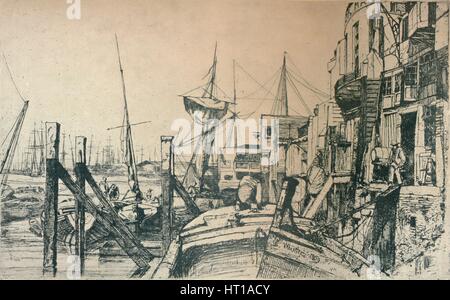 "Limehouse", 1859, (1904). Künstler: James Abbott McNeill Whistler. Stockfoto