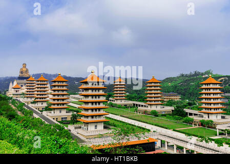 Malerische Aussicht des Fo Guang Shan Buddha Memorial center Stockfoto