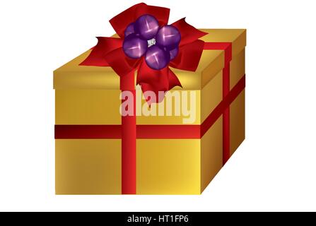 Goldenen Geschenk box goldenen Geschenkbox Stock Vektor