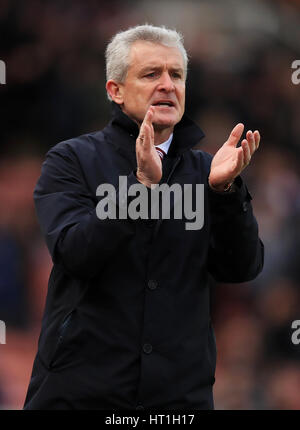 Stoke City-Manager Mark Hughes Stockfoto