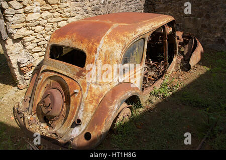 Das zerstörte Dorf von Oradour Sur-Glane in Frankreich Stockfoto