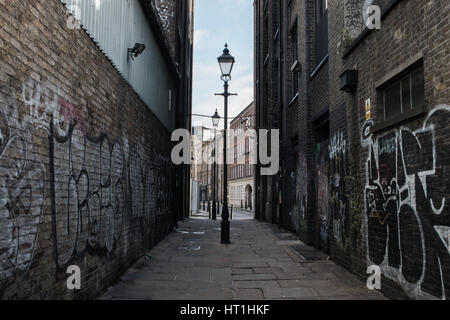 Gasse in Brick lane Stockfoto