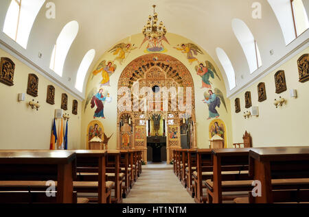 CLUJ - 14 SEPTEMBER: Frische Wandmalereien in die neu erbaute griechisch-katholische Kirche. Rumänien hat die höchste Anzahl von Kirchen pro Kopf in Europa. Auf Se Stockfoto