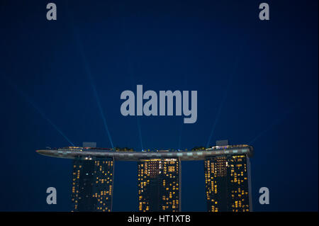 18.09.2016, Singapur, Republik Singapur - ein Blick auf die Marina Bay Sands Hotel. Stockfoto