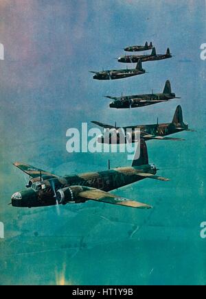 Wellington-Bomber in Formation, 1940. Künstler: unbekannt Stockfoto