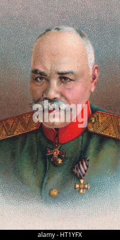 General Mikhail Vasiliyevich Alekseyev (1857-1918), general, der kaiserlich russischen Armee 1917. Künstler: unbekannt Stockfoto