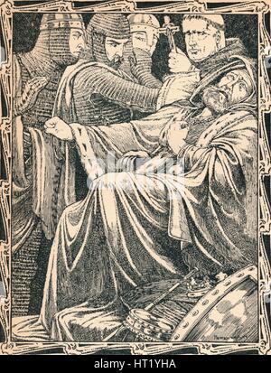 Der Tod des Königs Johann, 1902. Künstler: Patten Wilson Stockfoto