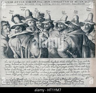 Gunpowder Plot Verschwörer und ihre Diener Bates, (1605), 1901. Künstler: unbekannt Stockfoto