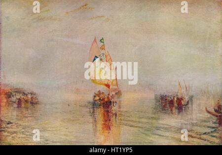 Die Sonne von Venedig Gonna See, ausgestellten 1843 (1937) Künstler: JMW Turner Stockfoto