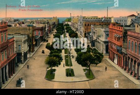 Prado Promenade, Havanna, Kuba, 1910. Künstler: unbekannt Stockfoto