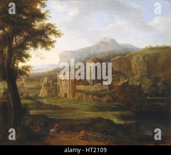 "Pembroke Castle", 1762-1812. Künstler: Hendrik Frans de Cort Stockfoto