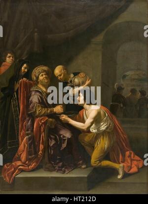 Pilatus seine Hände, 1627-1671 waschen. Künstler: Pontius Pilate, Jesus Christus, Jan van Bijlert. Stockfoto