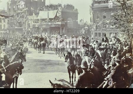 Offizielle Eröffnung des Blackwall Tunnel, Poplar, London, 1897. Künstler: unbekannt. Stockfoto