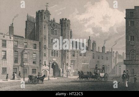 "St. James Palace, Pall Mall", c19th Jahrhundert. Künstler: unbekannt. Stockfoto