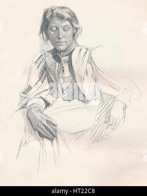 "Studie in Bleistift", c1897. Künstler: Joseph Syddall. Stockfoto